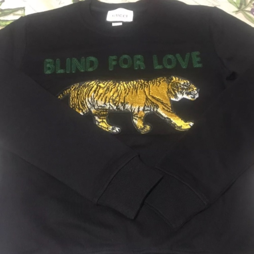 Gucci blind for love sweater 100% cotton